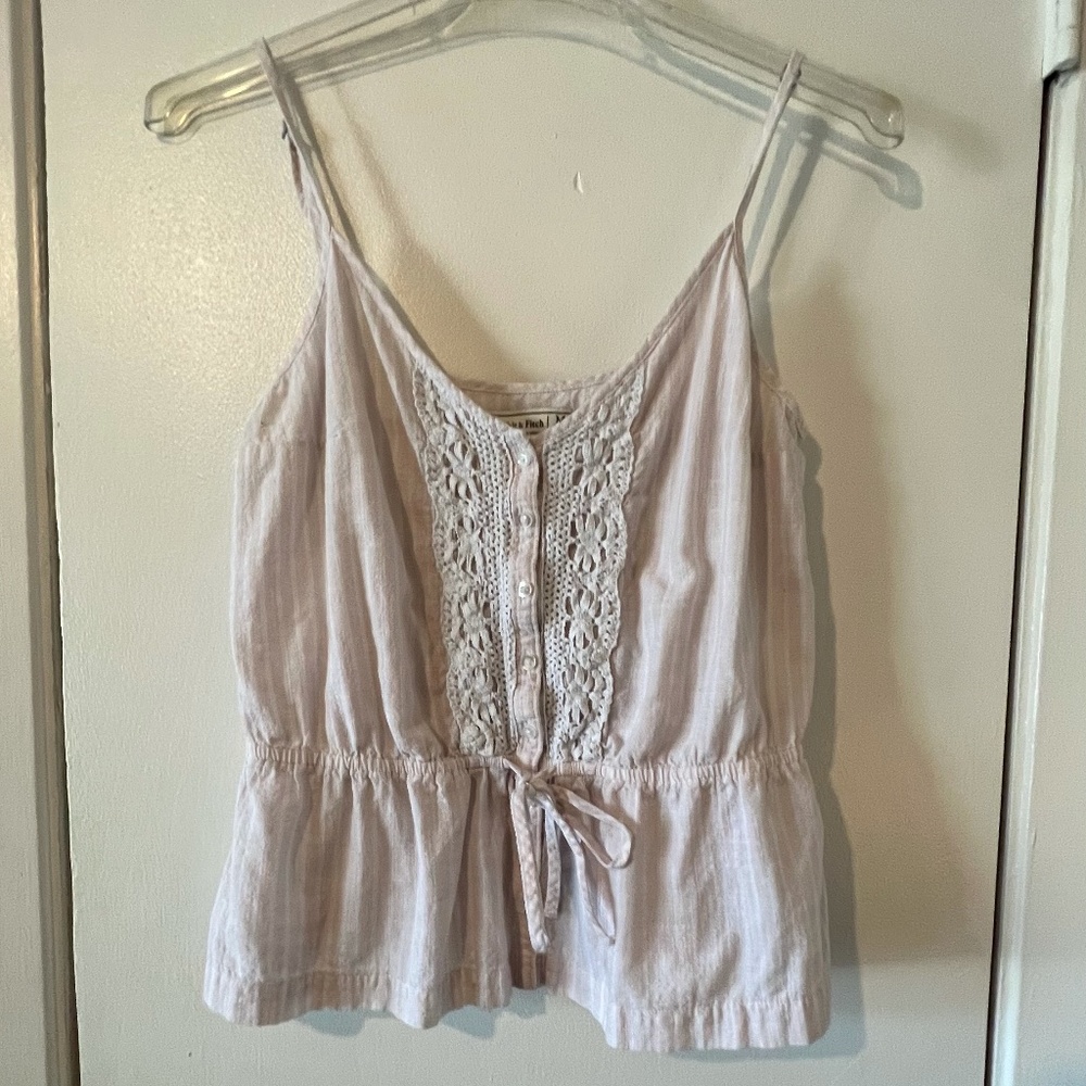 'Abercrombie' Peplum Spaghetti Strap